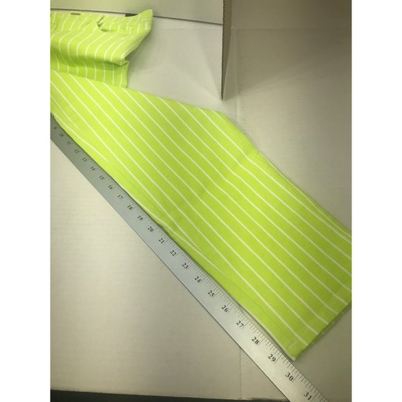 Victor Glemaud Women's Size 2 High Rise Straight Leg Jeans Green Pinstripe NWOT - Picture 6 of 9